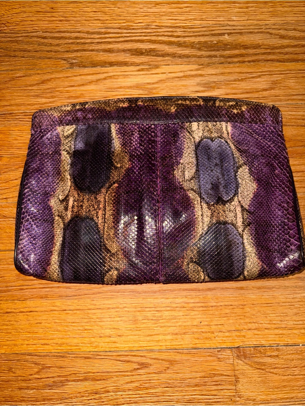 EUC Vintage Bags by Varon purple snakeskin clutch shoulder bag